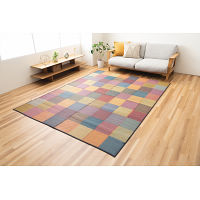 国産い草ラグ（裏張り付） ミックス 