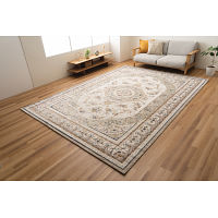 トルコ製ウィルトン織ラグ ベージュ 