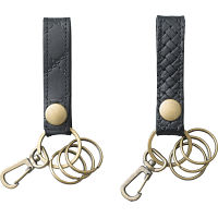 良品工房　日本製牛革キーフォルダ キルト柄 