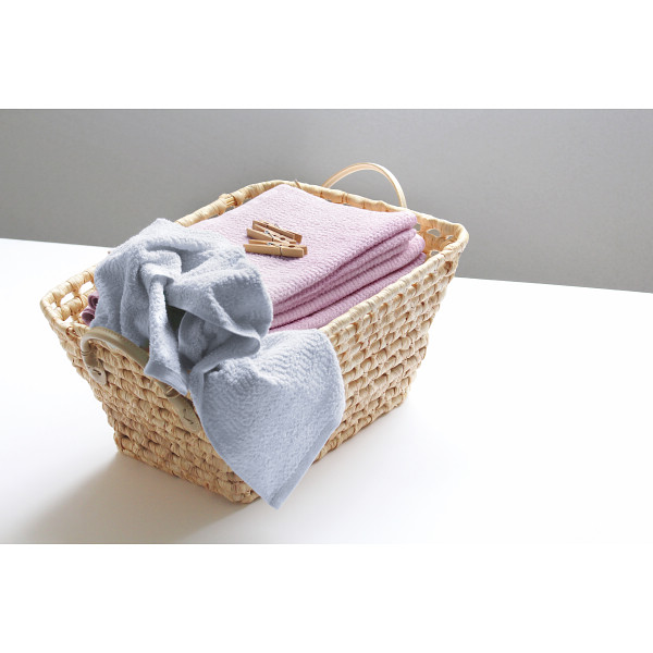 くらし想い　オーガニックコットン　スリムフェイスタオル２枚セット ブルーグレー＆ピンクパープルのサムネイル画像1