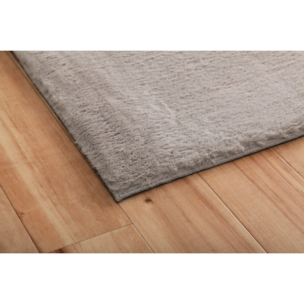 抗菌防臭ラビットファーラグ グレーのサムネイル画像1