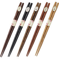 彫刻銘木箸５膳揃え