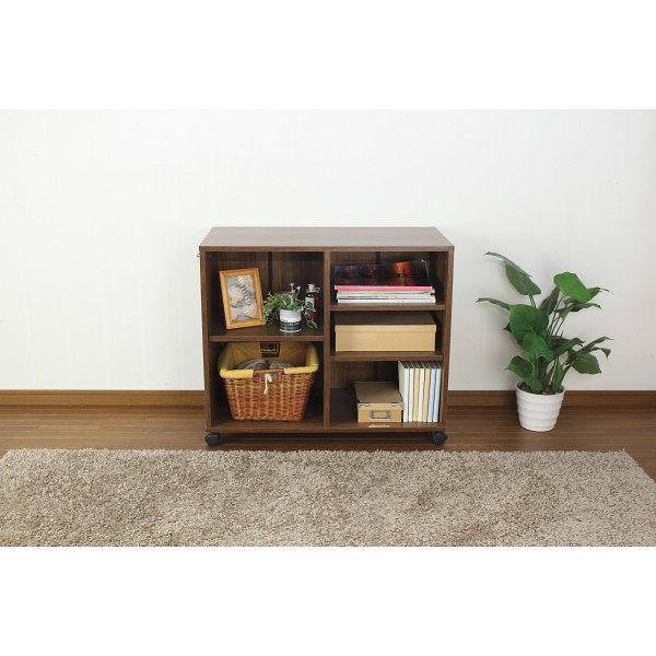 キャスター付マルチラック ブラウンのサムネイル画像1