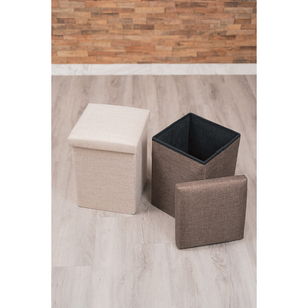 座ってしまえて畳める便利ボックス　ハイタイプ　４個セット カヌレ＆オートミール　各２個のサムネイル画像1