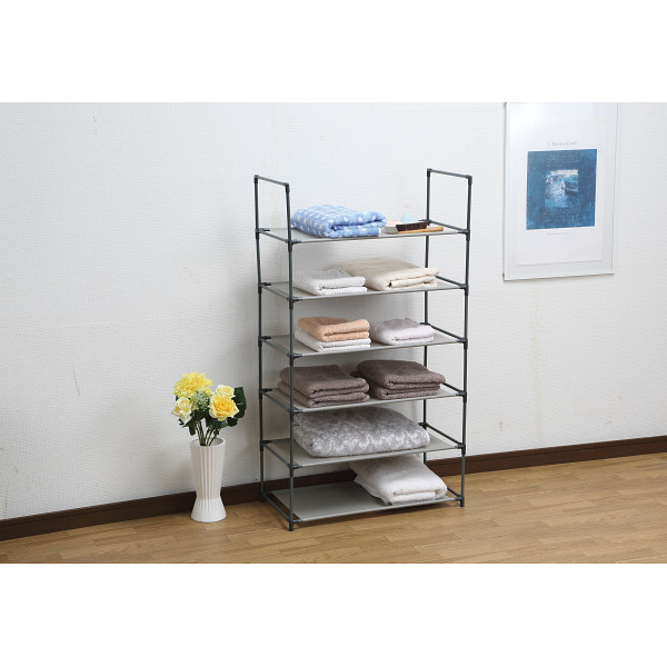 シューズ＆タオルラック（６段）のサムネイル画像1