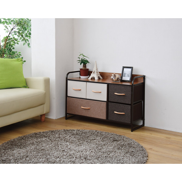 ファブリックチェストワイド２段のサムネイル画像1