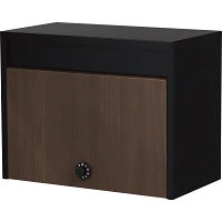 木目調大型ポスト（ダイヤル鍵付） マットブラック 