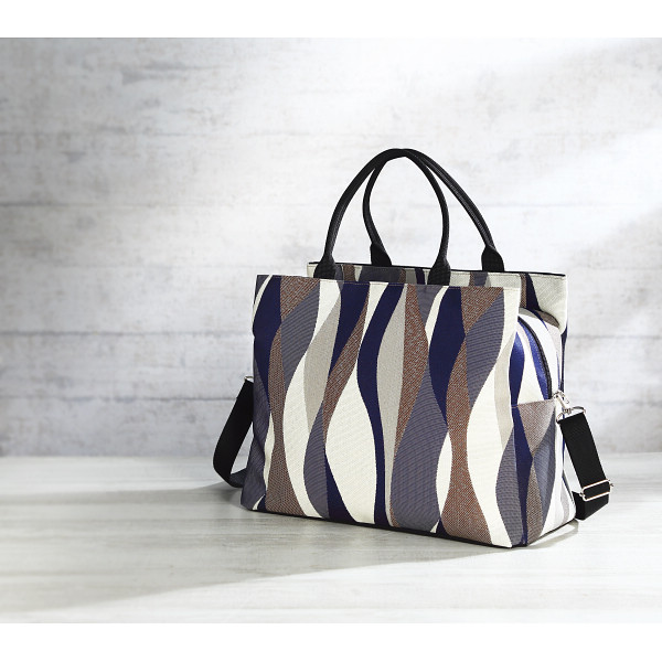 尾州織ボストン ネイビーのサムネイル画像1