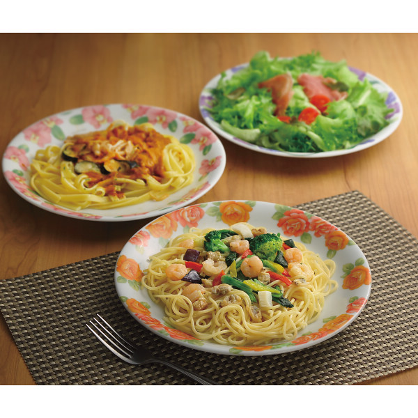 レインボーフラワー　パスタ皿セットのサムネイル画像1