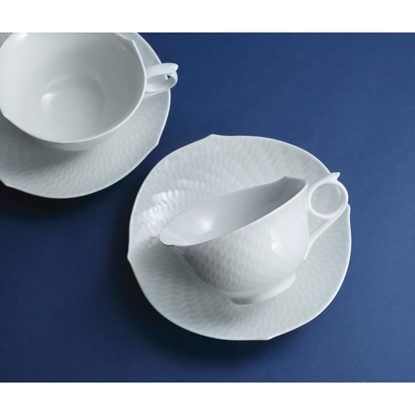 マイセン　波の戯れ　ホワイト　ペアティーカップ＆ソーサーのサムネイル画像1