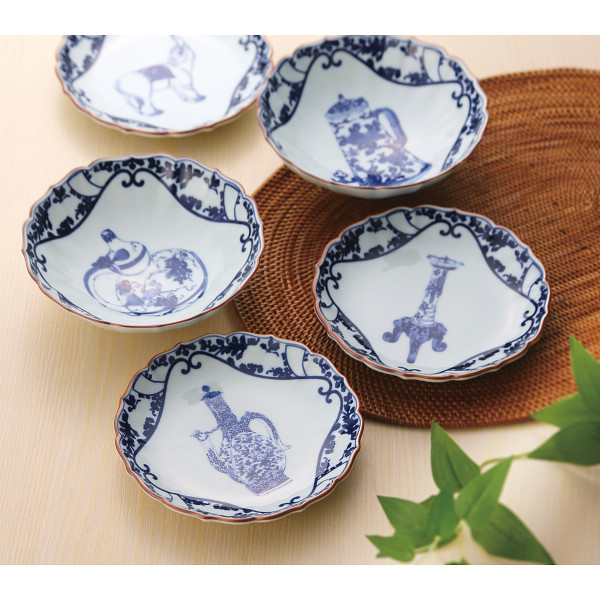 古伊万里様式　絵変り皿鉢揃のサムネイル画像1