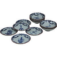 古伊万里様式　絵変り皿鉢揃