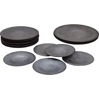 有田焼　陶悦窯　黒柚子銀色塗り　もてなし揃