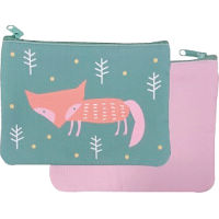 イッソ・エッコ　マルチポーチ グリーン・キツネ 