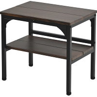 玄関ベンチ（棚付） 木目調ダークブラウン 