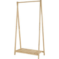 天然木ハンガー（棚付１段）