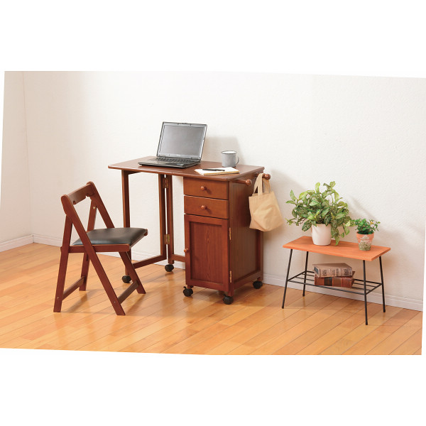 折りたたみデスク ブラウンのサムネイル画像2