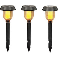 ソーラーガーデンライト　３個組 電球色 