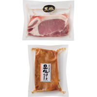 鹿児島県産黒豚ロース肉のステーキ＆味噌漬