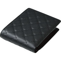 良品工房　日本製牛革型押しベラ付き札入れ