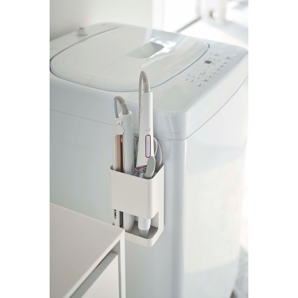 マグネット仕切り付きヘアーアイロンホルダー ホワイトのサムネイル画像1