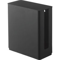 重ねられるスリム蓋付きルーター収納ケース ブラック 