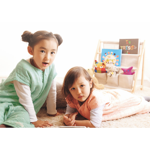 アンジェロラックス　６重ガーゼスリーパーＭ＆バスタオルセット ペールピンクのサムネイル画像1