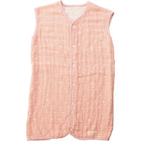 アンジェロラックス　６重ガーゼスリーパーＭ＆バスタオルセット ペールピンク 