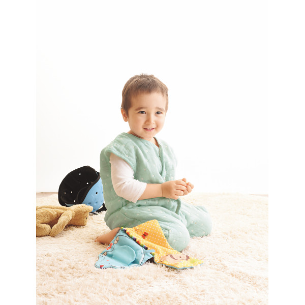 アンジェロラックス　６重ガーゼスリーパーＭ＆バスタオルセット ミントブルーのサムネイル画像1