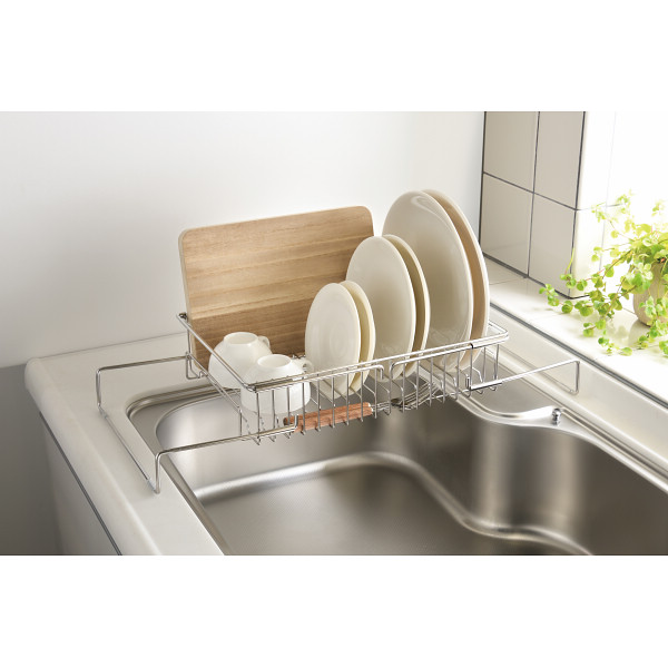 燕三　シンクイン・オンで使える伸縮式水切りかごのサムネイル画像2
