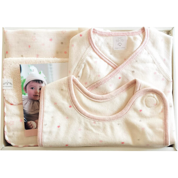育児工房　オーガニック出産祝いギフトセット ピンクのサムネイル画像1