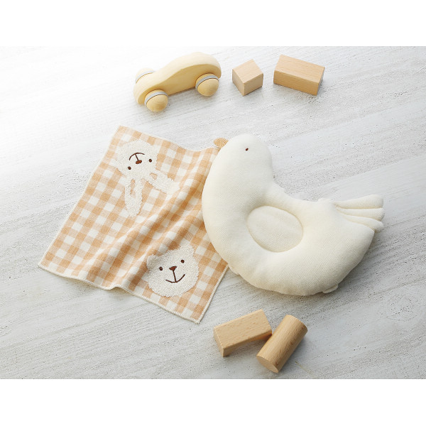 プリスティン　授乳クッション＆プロックチェックガーゼタオルのサムネイル画像1