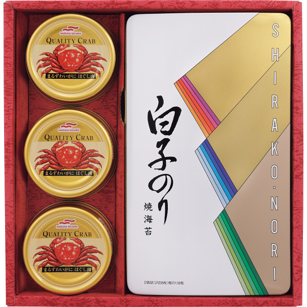 白子のり のり・かに缶詰合せ