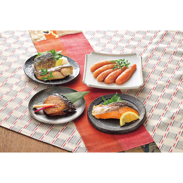 やまや辛子明太子・レンジで簡単焼魚詰合せセットのサムネイル画像1