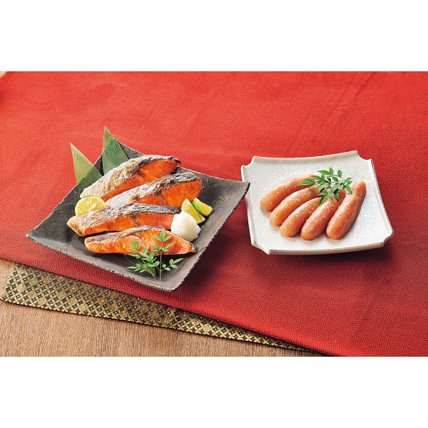 やまや無着色辛子明太子・紅鮭セットのサムネイル画像1