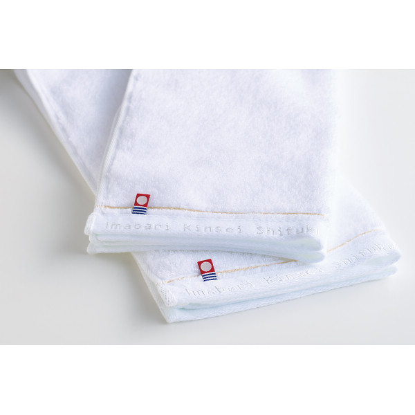 今治謹製　白織×至福×ご褒美タオル　フェイスタオル３枚セット（木箱入） ホワイトのサムネイル画像1