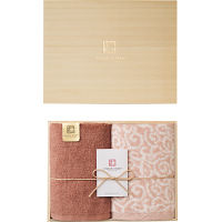 今治謹製　紋織タオル×極上タオル　フェイスタオル２枚セット（木箱入） パープル 