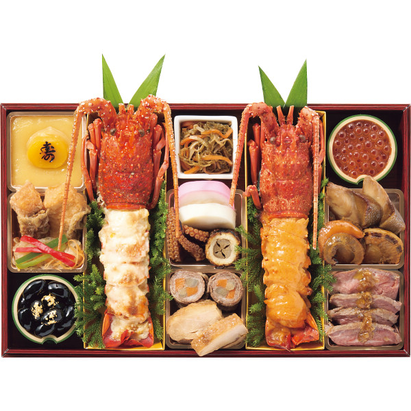 伊勢海老料理　中納言監修　おせち「迎春」一段重のサムネイル画像1