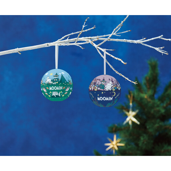 【クリスマス限定】ムーミン チョコクランチ入りオーナメント缶(2個)