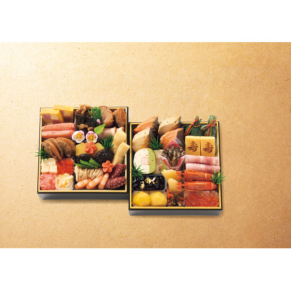 京・料亭わらびの里　和洋料亭おせち二段重のサムネイル画像3