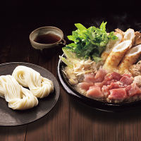 比内地鶏　きりたんぽ鍋と佐藤養助稲庭うどんセット（２～３人前）