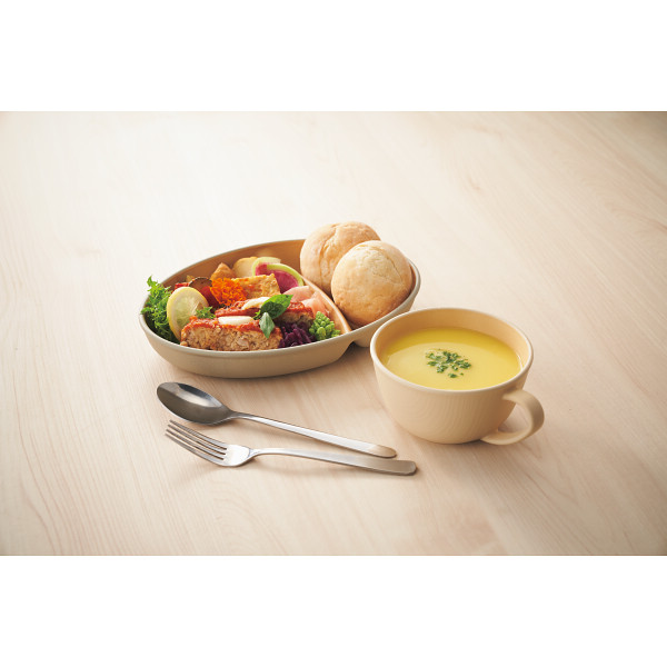 アースカラー　ペア抗菌小判ランチプレートのサムネイル画像1