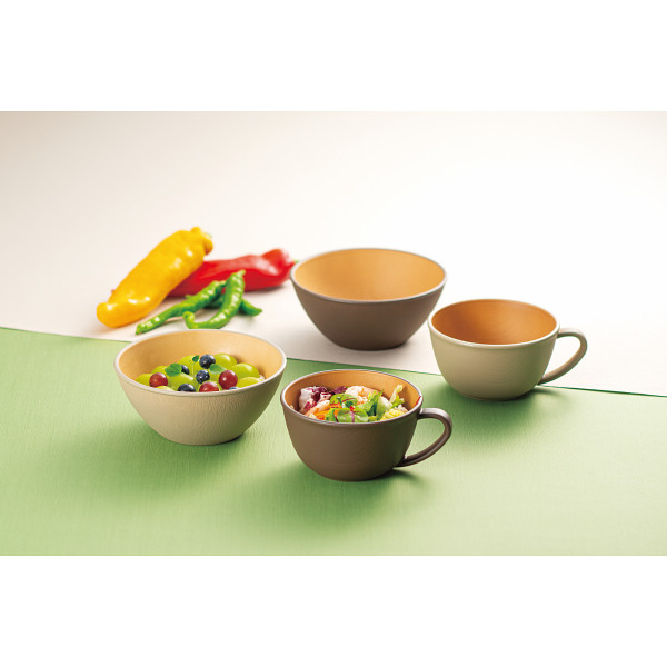 アースカラー　ペア抗菌スープカップのサムネイル画像1