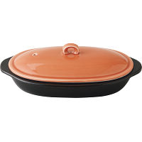 波佐見焼　レンジで焼けるくん　楕円