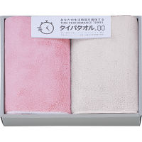 生活時間を確保するタイパタオル　スリムバスタオル２枚セット ピンク 