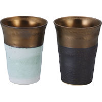 ＭＩＮＯ－ＹＡＫＩ　金彩ペアカップ