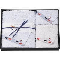 今治産金魚タオル　バス・フェイス・ウォッシュタオルセット ブルー 