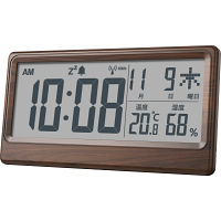 アデッソ　温湿度表示付き電波時計