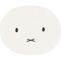 ミッフィー　ふわふわフェイス　アクセントマット アイボリー 