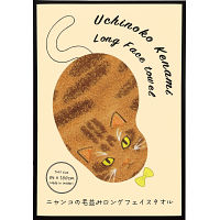 Ｕｃｈｉｎｏｋｏ　ｍａｔｅ　毛並みロングフェイスタオル 茶トラ 